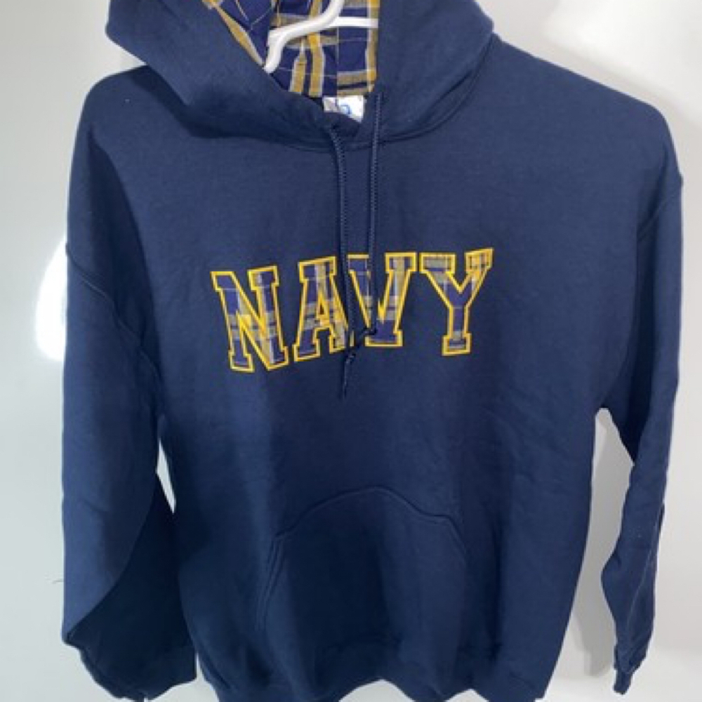 Boxercraft Navy Plaid/Navy Blue hoodie New No Tags Size Large Never Worn